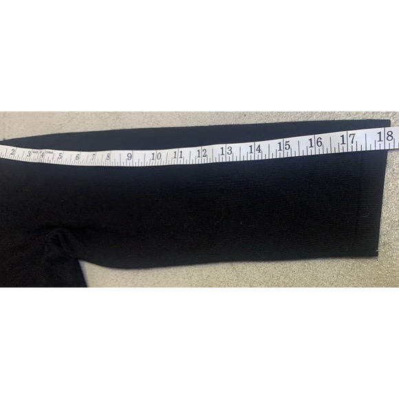 Adrienne Vittadini Sweater Womens Large Black Ruffled Neck 3/4 Sleeve Pullover - Picture 13 of 13